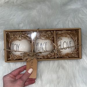 NIB Rae Dunn 3 ornament set
